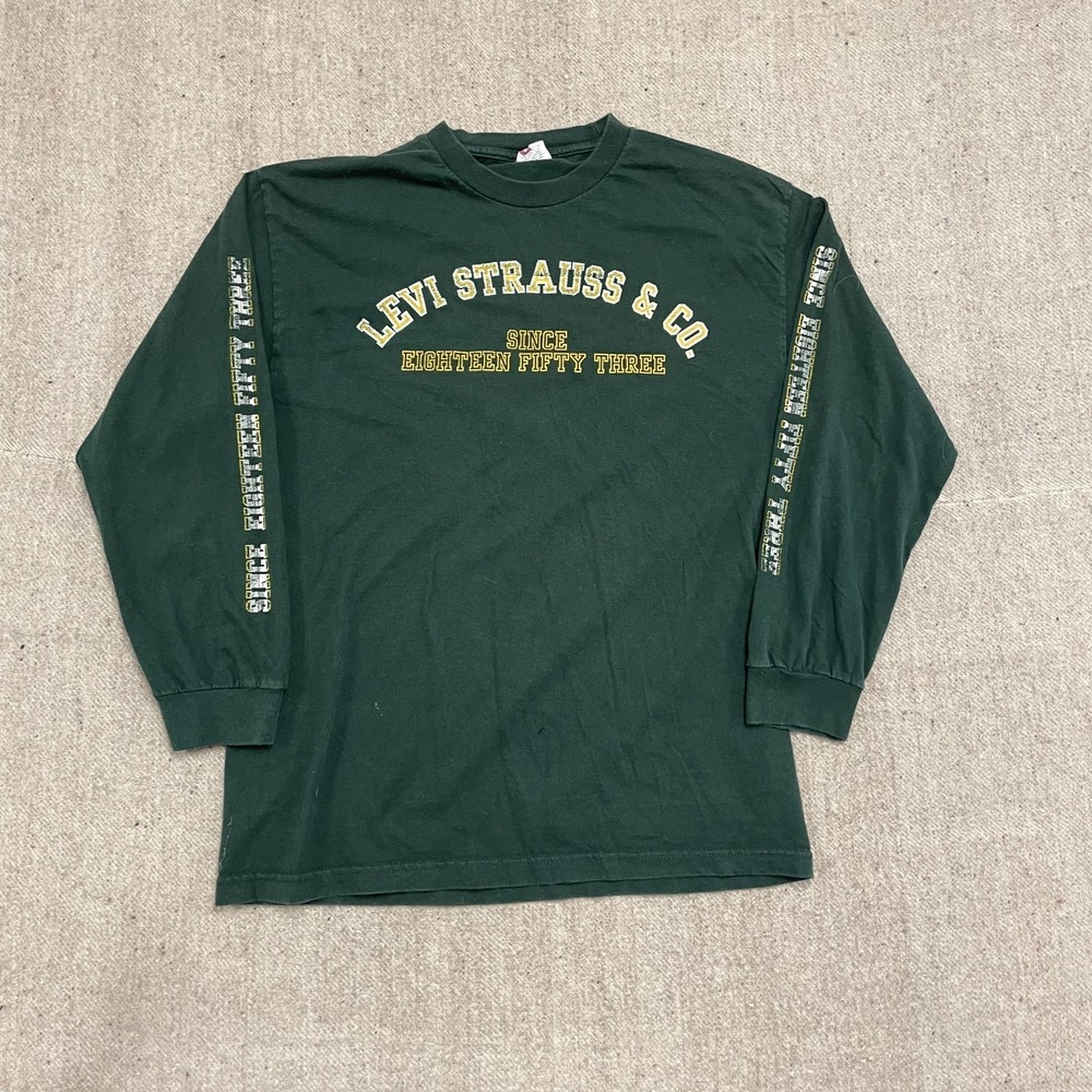 Vintage Lev'is shirt mens large Green long sleeve 2000s Y2K
